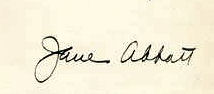 Jane Abbott signature