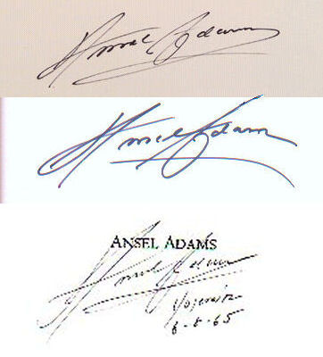 Ansel Adams signature
