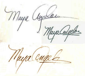 Maya Angelou signature
