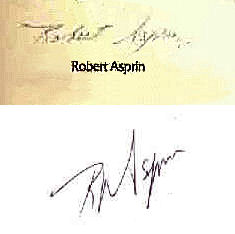 Robert Asprin signature