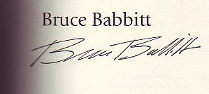 Bruce Babbitt signature