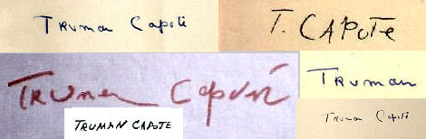 Truman Capote signature