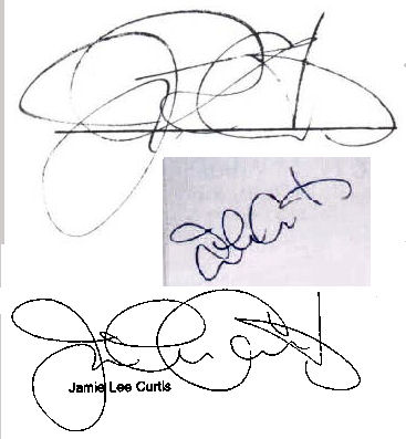 Jamie Lee Curtis signature