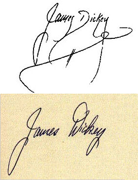 James  Dickey signature