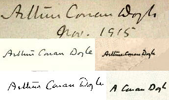 Arthur Conan  Doyle signature
