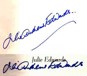 Julie Andrews  Edwards signature