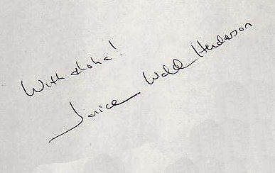 Janice Wald  Henderson signature