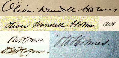 Oliver Wendell  Holmes signature
