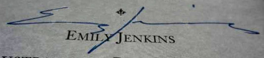 Emily  Jenkins signature