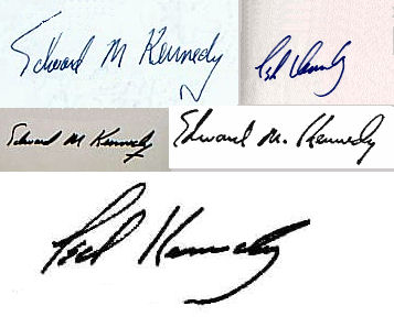 Edward M.  Kennedy signature