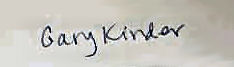 Gary  Kinder signature