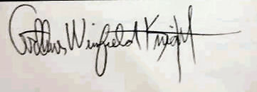 Arthur Winfield Knight signature
