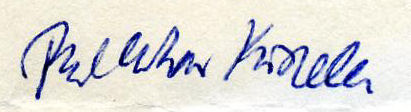 Paul Oskar  Kristeller signature