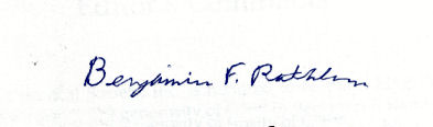 Benjamin F.  Rathbun signature