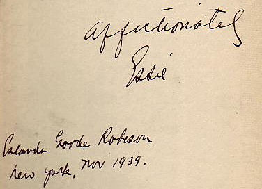 Eslanda Goode  Robeson signature