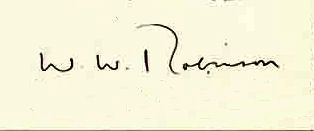 W. W.  Robinson signature