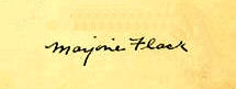 Marjorie  Flack signature