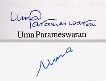 Uma  Parameswaran signature